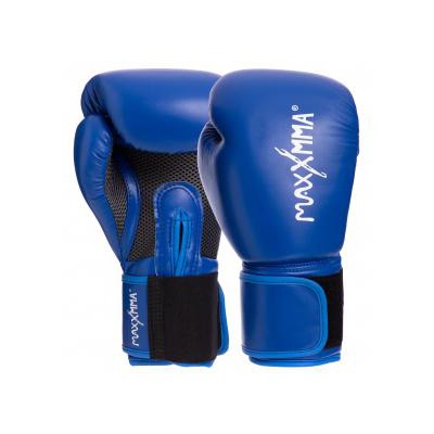 Рукавички боксерські PU на липучці MAXXMMA GB01S (р-р 12oz, синій)