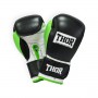 Боксерські рукавички Thor TYPHOON (Leather) BLAK-GREEN-WHITE