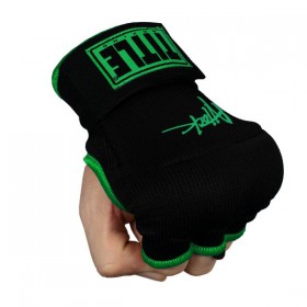 Бинт-рукавички TITLE Boxing Attack Nitro Speed Wraps Чорні з зеленим (XL)