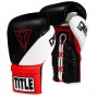 Боксерські рукавички TITLE GEL E-Series Lace Training Gloves (18oz) Чорні з білим і червоним