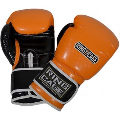 Тренувальні боксерські рукавички RING TO CAGE Gym Training Gloves помаранчевий/чорний 16 Oz