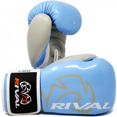 Тренувальні боксерські рукавички для фітбоксу RIVAL RB7-Fitness + Bag Gloves блакитний/сірий 6 Oz