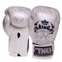 Рукавички шкіряні боксерські Super Snake TKBGSS-02 Top King Boxing 16oz Біло-срібний (37551023)