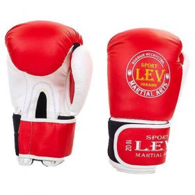 Рукавички боксерські LV-4281 Lev Sport 10oz Червоно-білий (37423006)