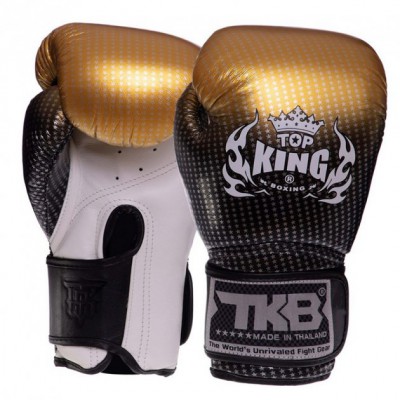 Рукавички боксерські шкіряні Super Star TKBGSS-01 Top King Boxing 14oz Чорно-золотий (37551042)