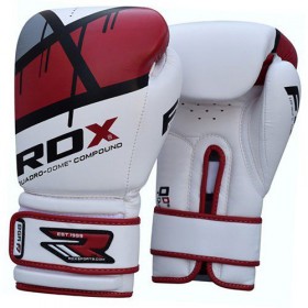 Боксерські рукавички RDX Rex Leather RDX Inc 10oz Біло-червоний (37260020)
