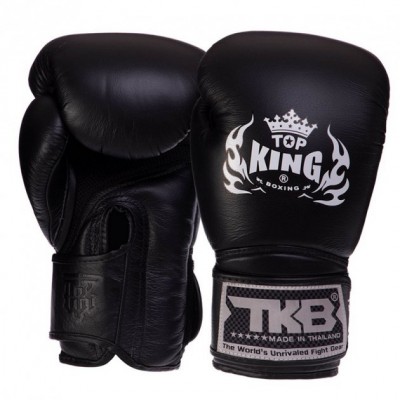 Рукавички боксерські шкіряні Super AIR TKBGSA Top King Boxing 8oz Чорний (37551041)