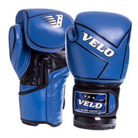 Рукавички боксерські VL-2218 Velo 12oz Синій (37241039)