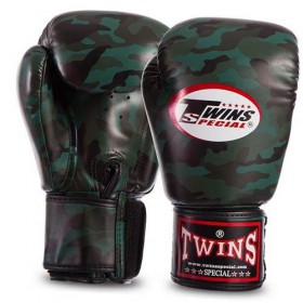 Рукавички боксерські FBGVS3-ML Twins 14oz Камуфляж темно-зелений (37426098)