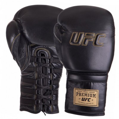 Рукавички боксерські Pro Prem Lace Up UHK-75047 UFC 18oz Чорний (37512074)