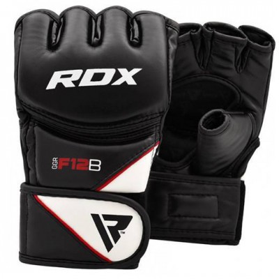 Рукавички ММА RDX Rex Leather RDX Inc S Чорний (37260034)