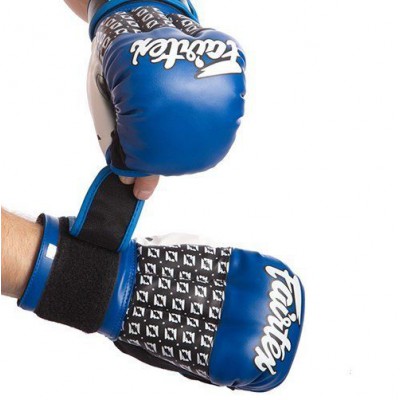 Рукавички гібридні для ММА Fairtex 0273 12oz Синьо-сірий (37429081)