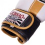 Рукавички для боксу та єдиноборств шкіряні YOKKAO YK016 White-Gold-Black 12 унцій