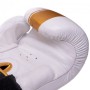 Рукавички для боксу та єдиноборств шкіряні YOKKAO YK016 White-Gold-Black 12 унцій