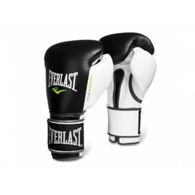 Тренувальні рукавички EVERLAST Powerlock Hook & Loop Training Gloves 14 унцій чорний/білий (1001)