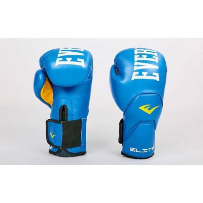 Рукавички для боксу та єдиноборств EVERLAST шкіряні 6758 Blue-White 12 унцій