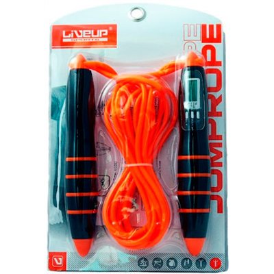 Скакалка з електронним лічильником LiveUp Pvc Cable Jumprope LS3128 (275 см Orange)