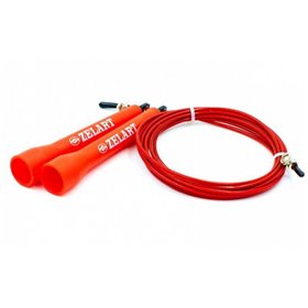 Скакалка швидкісна Кроссфіт з підшипником і сталевим тросом FI-1008A Red (PS00617)