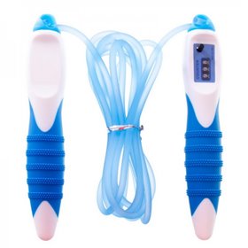 Скакалка з лічильником і PVC джгутом JPL-1233 Blue (PS00661)