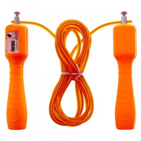 Скакалка з лічильником і сталевим тросом FI-4385 Orange (PS00662)