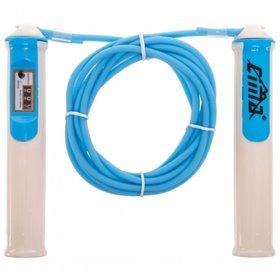 Скакалка CM-584 CIMA швидкісна з підшипником та сталевим тросом Білий-синій