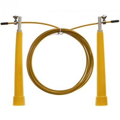 Скакалка FI-4952 швидкісна Кросфіт зі стальним тросом l-2.75м d-3мм yellow