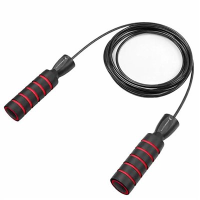 Скакалка швидкісна з протиковзкими ручками Premium Jump Rope 2471 4yourhealth Чорно-червоний (56576026)