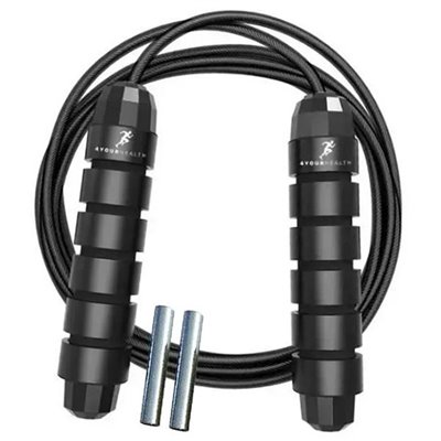 Скакалка швидкісна з протиковзкими ручками Premium Skip Rope 0156 4yourhealth Чорний (56576029)