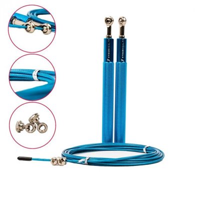 Скакалка швидкісна 4yourhealth Jump Rope Premium 3м металева на підшипниках 0200 Синя