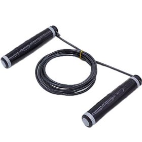 Скакалка зі сталевим тросом FI-4030-C Без бренду Чорний (56429159)