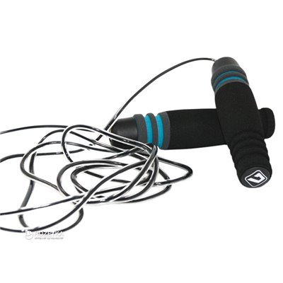 Скакалка швидкісна важка LiveUP Jump Rope чорний 280см LS3137