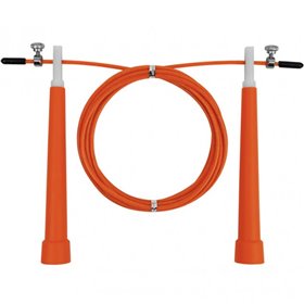 Швидкісна скакалка на підшипниках зі сталевим тросом ПВХ 3 м Помаранчева (FI-4952)