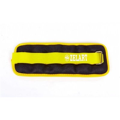 Обтяжувачі-манжети для рук і ніг Zelart FI-2502-2 (2 x 1кг) Yellow (PS01214)