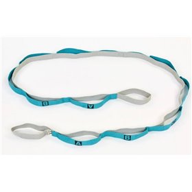 Стрічка для розтяжки Record Stretch Strap 3092 12 петель блакитний-сірий