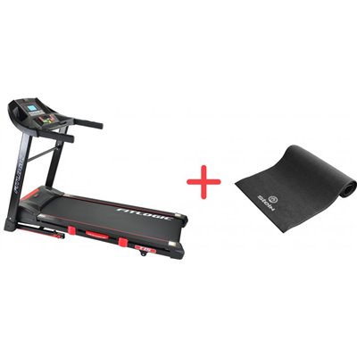 Бігова доріжка FitLogic T15 Black + Захисний килимок для кардіотренажера Stein 180х90х0.6 см