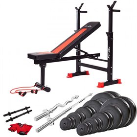 Лава тренувальна Fit-On FN-S101 + штанга і гантелі 135кг