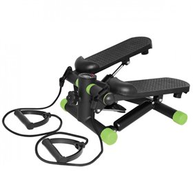 Степпер (міні-степпер) з еспандерами SportVida SV-HK0357 Black/Green