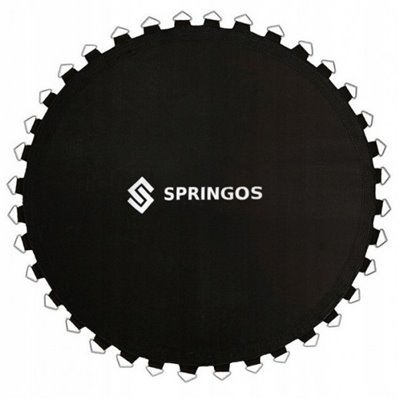 Прыжковое полотно (мат) для батута Springos 10FT 305 см (64 пружини) Black