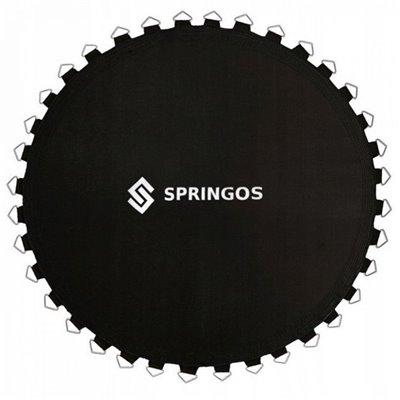 Стрибкове полотно (мат) для батута Springos 12FT 366 см (72 пружини) Black