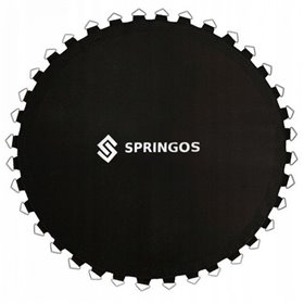 Мат для батута стрибкове полотно Springos 10FT 305 см 64 пружини Black