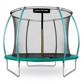 Дитячий батут з внутрішньою сіткою • Just Fun 312 см • Зелений