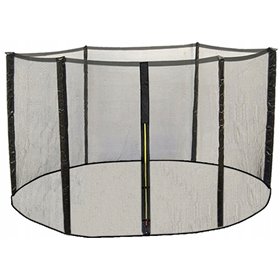 Захисна сітка для батута Funfit 8 ft 252 см на 6 стійок зовнішня чорна