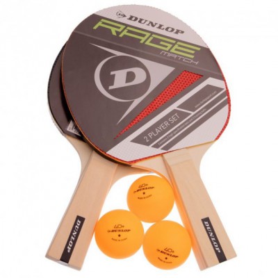 Набір для настільного тенісу Dunlop Rage Match Sprinter 679211 2 ракетки + 3 м'ячі