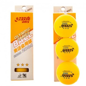 Кульки для настільного тенісу DHS 3* 3шт Orange