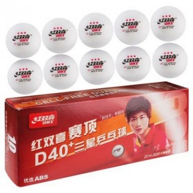 Кульки для настільного тенісу DHS 3* білі, 10шт, код: D-3/10-WS