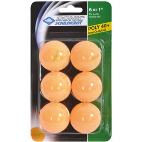 М'ячики Donic Elite 1* 40+ Orange 6pcs 618017