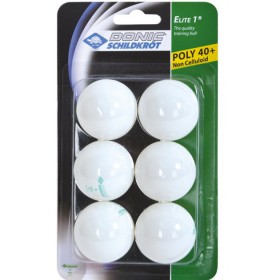 М'ячики Donic Elite 1* 40+ White 6pcs 618016