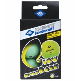 М'ячики Donic Glow in the dark Poly 40+ 6pcs