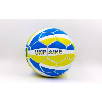 М'яч футбольний Profi Grippy №5 Ukraine Україна 0047-784 White-Yellow-Blue