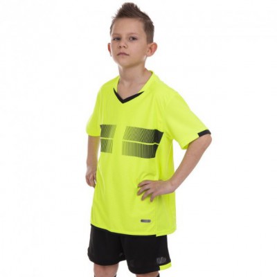Форма футбольна дитяча Zelart 8823B розмір XS зріст 140-150см Neon Green-Black